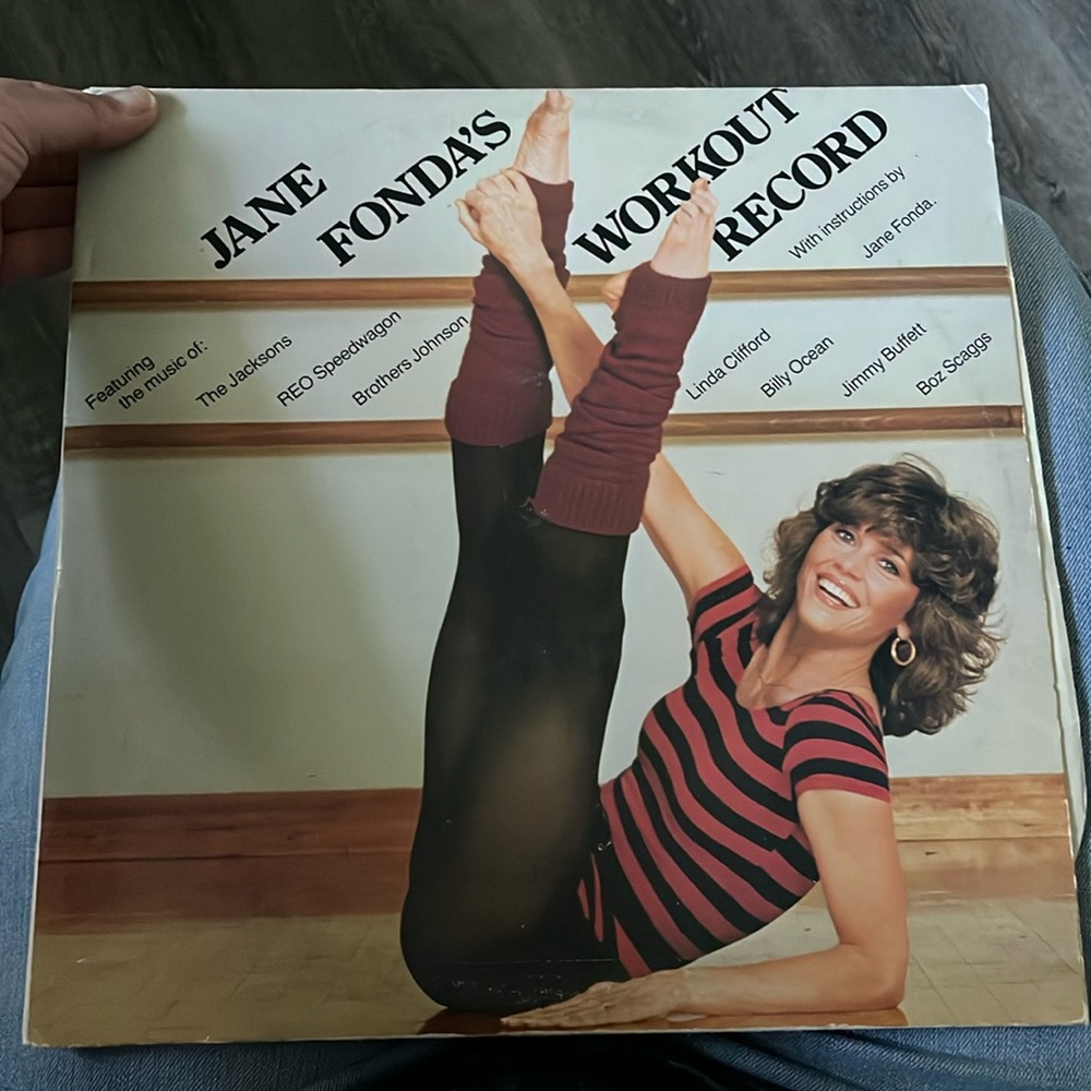 Vintage 1981 Jane Fonda's Workout Vinyl Record 2 Disc set
